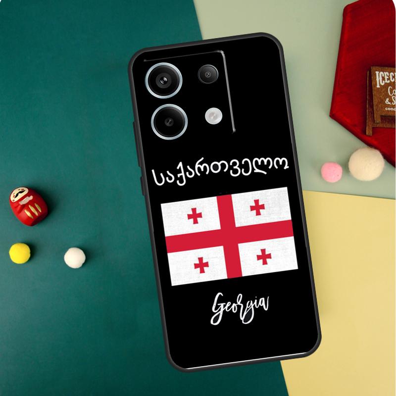 Georgien Fahne Hülle Für Xiaomi Redmi Note 14 13 12 11 15 Pro Plus Redmi 15 13 10 10C 12C 13C 14C 15C Funda