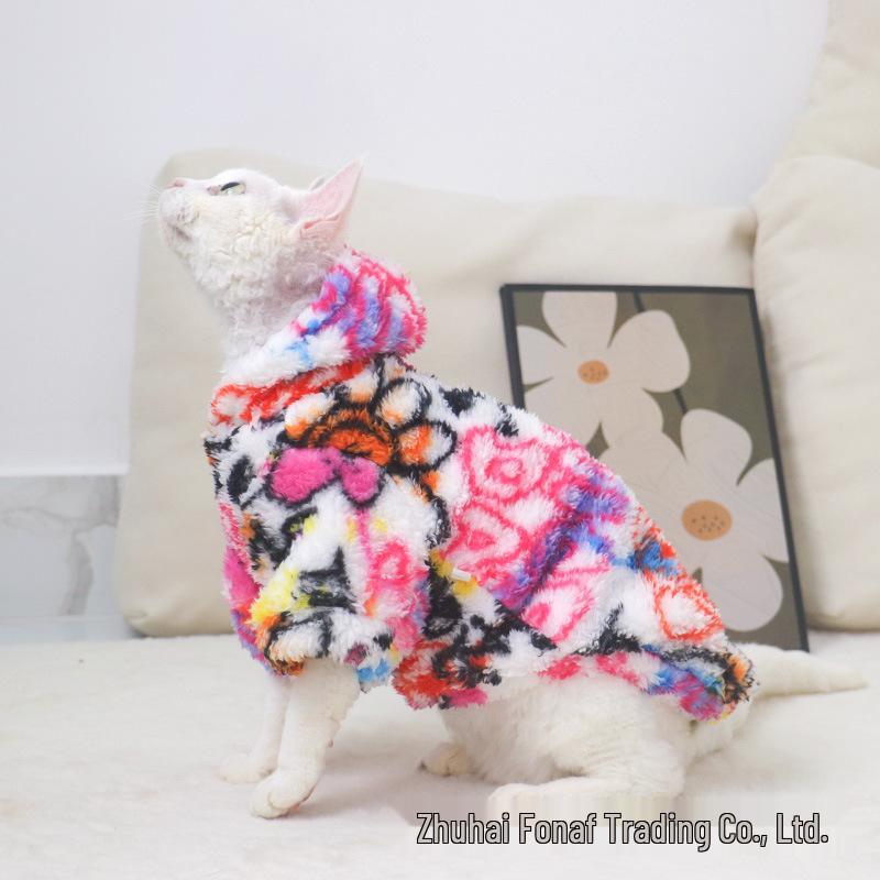 Devon Rex Autumn Winter Fleece Cat Clothes - Comfortable and Warm for Hairless Cats