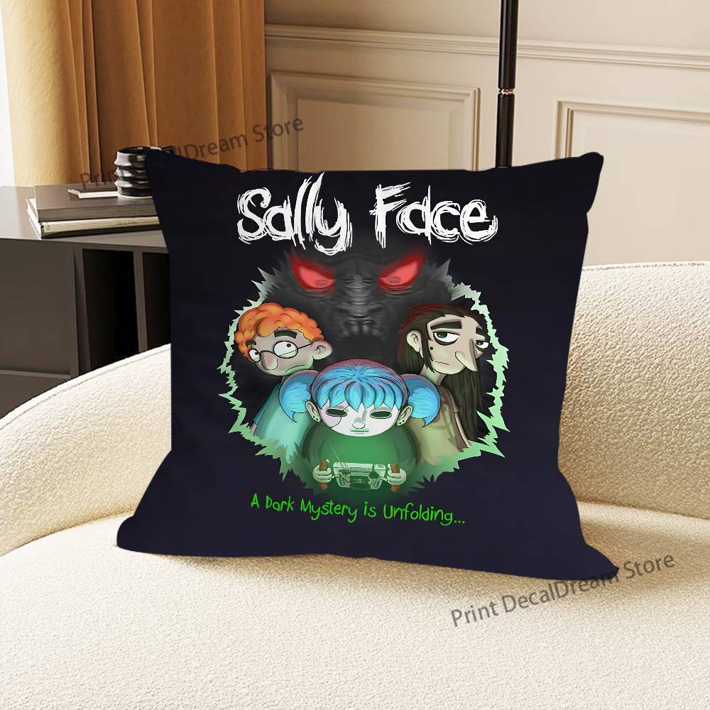 SSally Face Cushion For Bedroom Car Coffee Shop Room and Living Room Sofa Decorative Pillow Cover Case