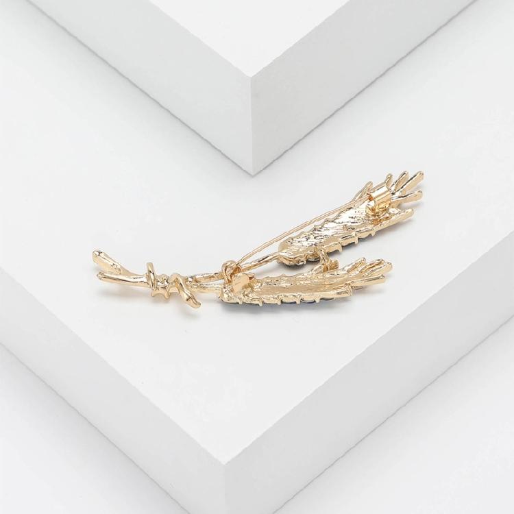 Fashionable Wheat Ear Brooches Ornament Sparkling Crystal Pins Lapel Pins