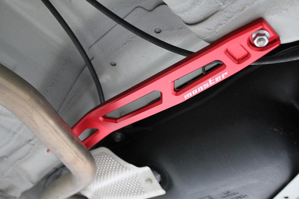 Car Frame Brace MONSTER SPORT Red Aluminum Alloy HA36S for Suzuki Alto Works Turbo RS