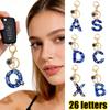 1PC Key Rings Stylish Alphabet Initial Charm Bags Eyes Fashion Resin Car Blue Phone Pendants Keychain