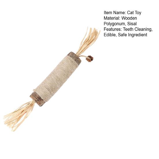 Yousheng Cat Chew Toy for Dental Care Edible Teeth Cleaning Teething Rod Natural Ingredients Cat Biting Sticks Entertainment Bite-resistant Fun