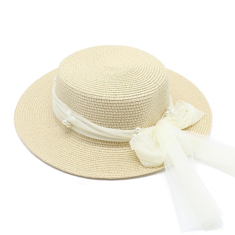 

Spring And Summer Straw Hat Women S Travel Sun Protection Sun Hat Casual Outdoor Beach Hat Small Fresh Sun Hat Women M（56-58cm） бежевий