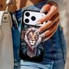 Lion Face Cross - Animal Phone Case For iPhone 17 Air 14 15 13 12 Max Cover For Apple 16e 11 Pro Max Plus Coque