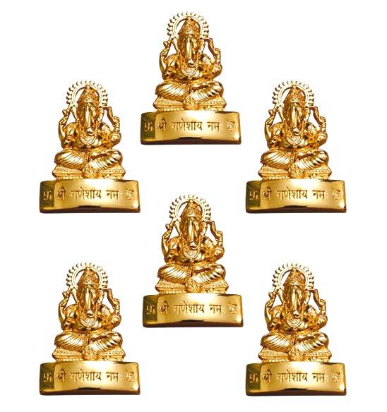 Beautiful God Ganesh Idol, Ganpati Ji, Ganesha Statue, Diwali Gifts, Gold, Brass