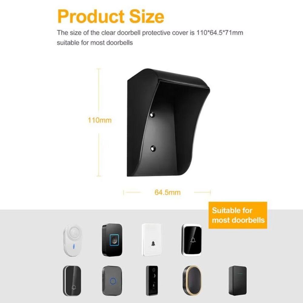 Plastic Wireless Doorbell Rainproof Cover Transparent Wireless Doorbell Cover  Outdoor
