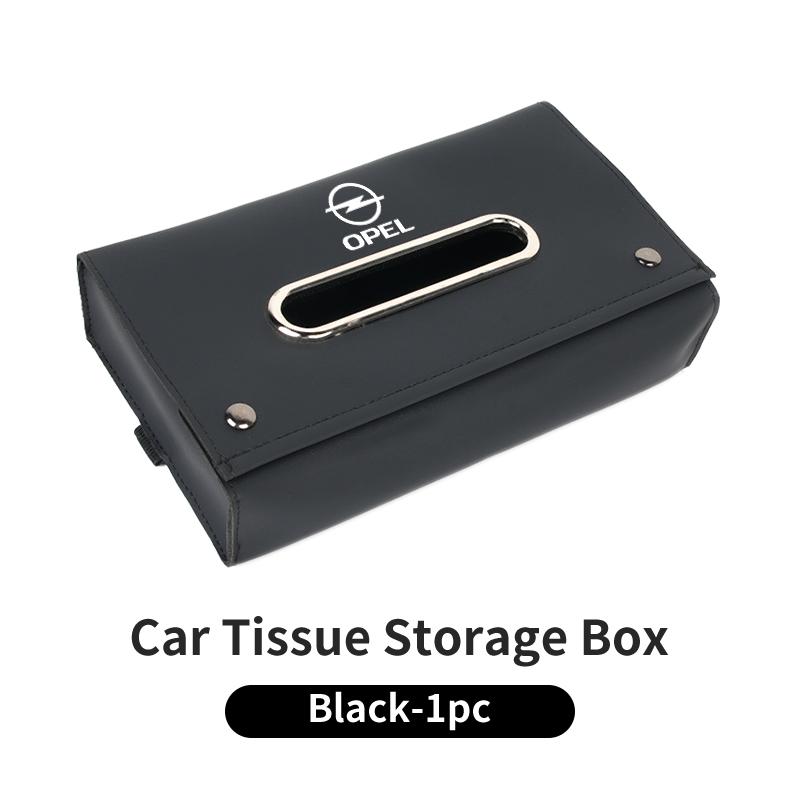 AAAYR1 Leather Car Mounted Hanging Tissue Box Tissue Tools Organizer For Opel Corsa Astra Insignia Vectra Zafira Meriva Mokka Ampera