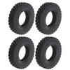 4Pcs 20mm Width Shoe Sole Pattern Tyre for Tamiya Tractor Truck 1/14 RC Car Black