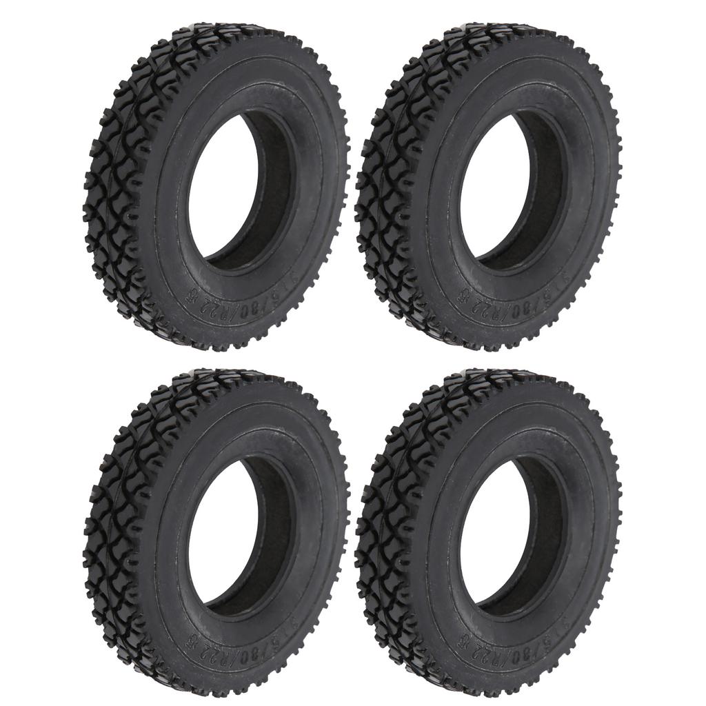 4Pcs 20mm Width Shoe Sole Pattern Tyre for Tamiya Tractor Truck 1/14 RC Car Black