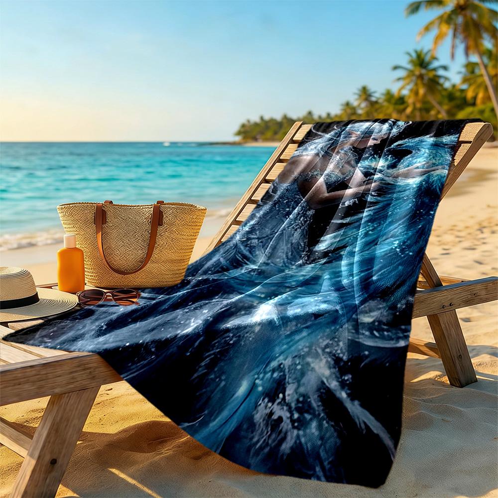 Gothic Style Beach Towel Super Soft Microfiber Quickdry Fabric Comfortable Lightweight