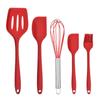 Silicone Kitchen Utensil Set: 5-Piece Heat-Resistant Baking Tools - Spatula, Oil Brush, Whisk