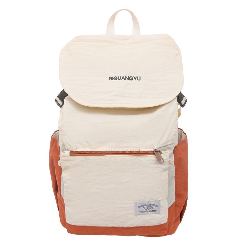 School bag new high-value fresh and sweet contrasting color splicing backpack couple light travel mountaineering backpack