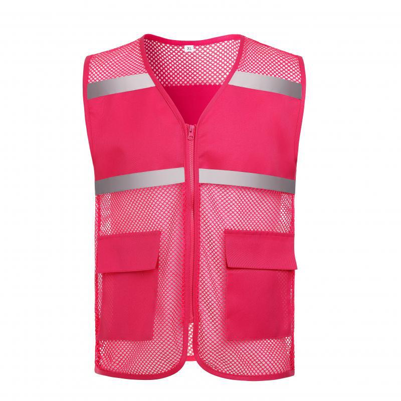 Custom Reflective Safety Vest with Logo for Nighttime Construction and Sanitation Workers
