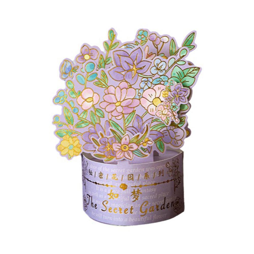 Premium 3D Design Pop-Up Flower Card Flower Bouquet Premium Quality 3D Greeting Card Pop-Up Flora Card Birthday Celebration