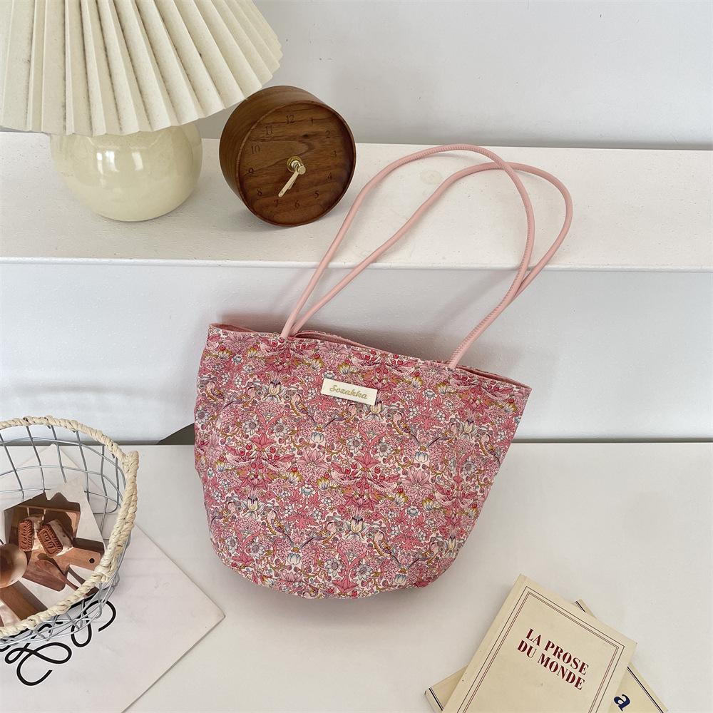 

5 маленьких цветочных наплечных сумок женская сумка-ведро сумка-тоут рабочая сумочка мелочи портативная холщовая сумка