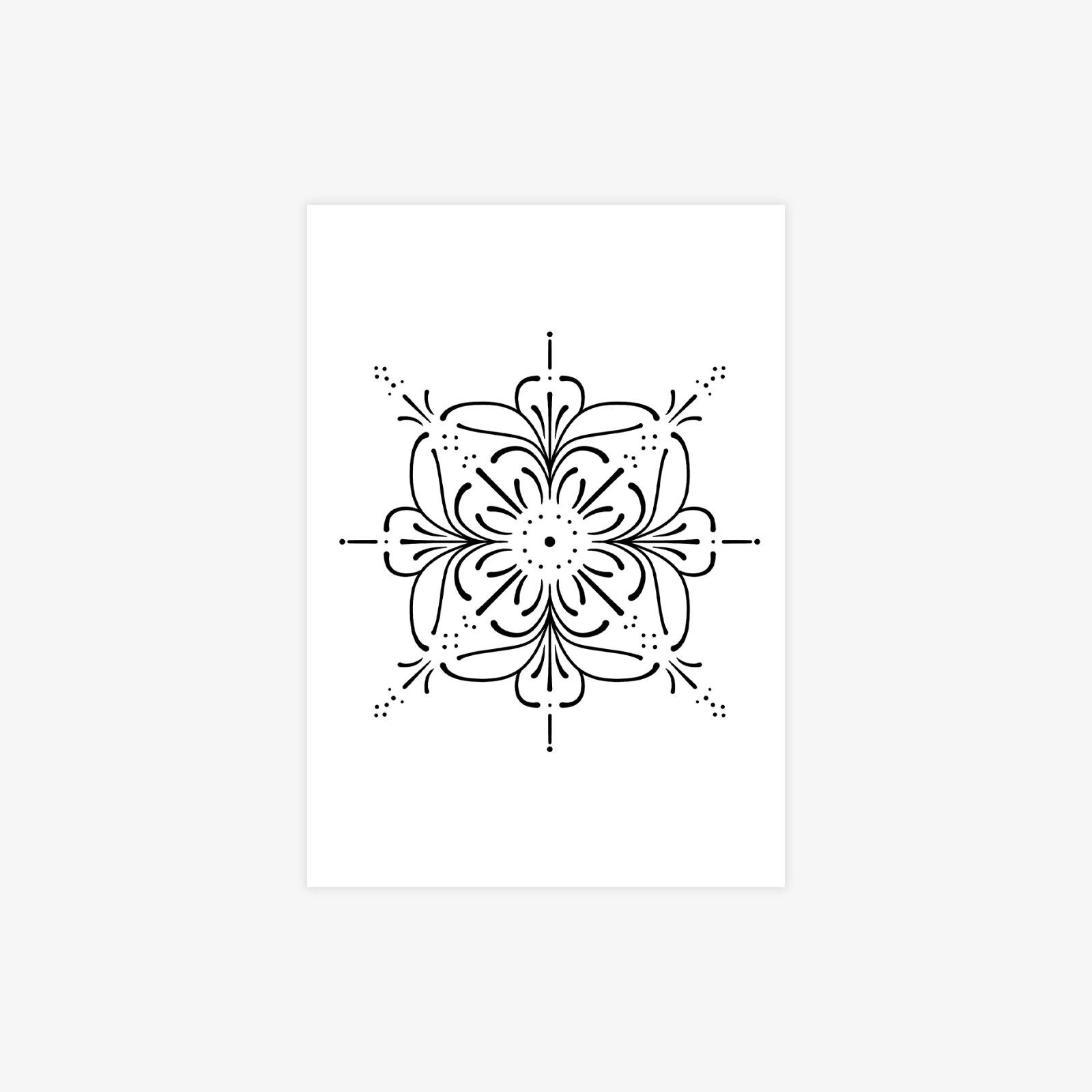 Small Fresh Niche Tattoo Sticker High Sense Line Totem Long-Lasting Waterproof Female Tattoo Sticker 7*10