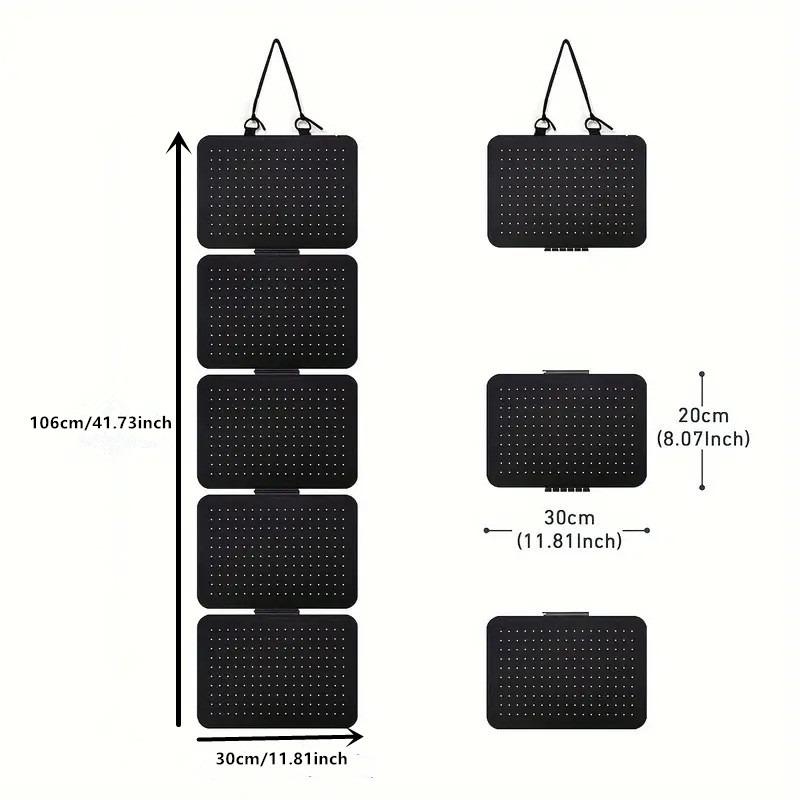 1pc Foldable Felt Jewelry Organizer,Wall Hanging Earring Pendant Display,Storage Bag For Necklaces,Bracelets
