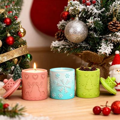 Schneeflocken Kerzenform Weiß Aromatherapie Gipsform Geprägte Weihnachtsform Silikon für Aufbewahrungsglas Basteln Wohnkultur