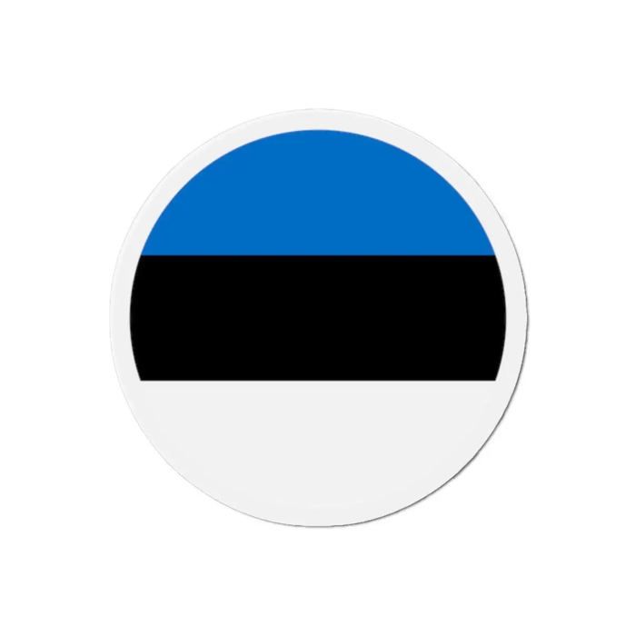 Aimant Rond Drapeau Estonie - Multicolore - 6 cm - 50 pièces - Résine synthétique - Mixte