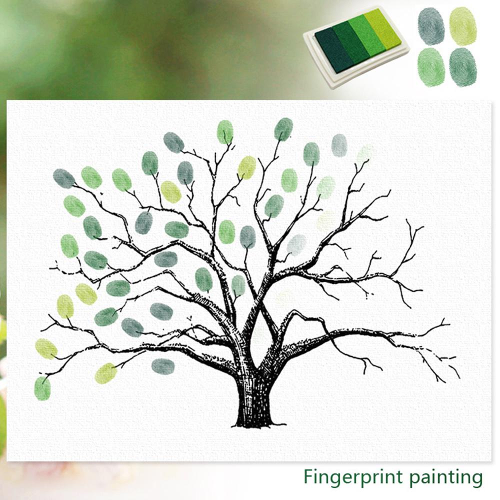 Buy Fingerprint Tree Wedding DIY Signature Guest Book Painting