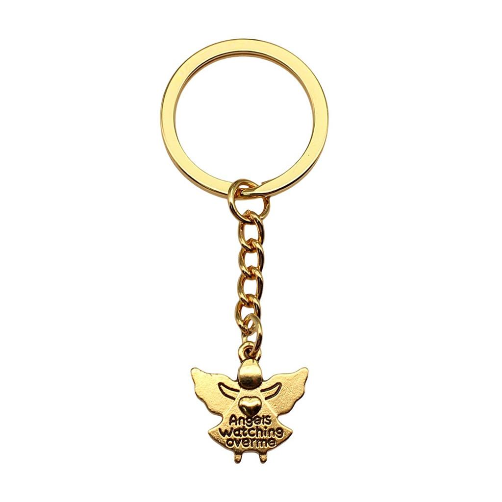 Angel Keychain Wings Charm For Students Protection Key Ring 28mm