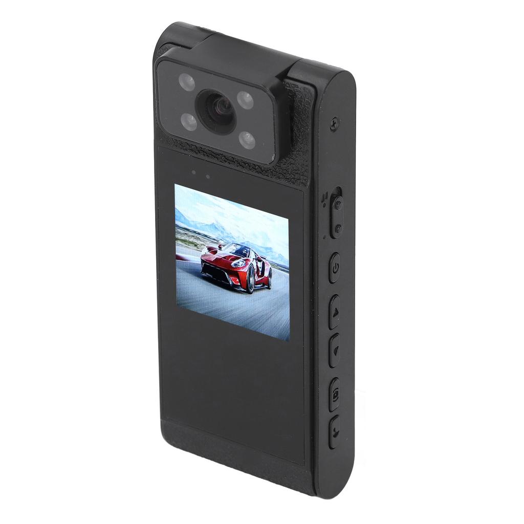 4K WiFi Body Mounted Camera Back Clip 180 Deg Rotating Lens Loop Recording 1400mAh Battery Pocket
