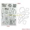 92MF Kitchen Utensils Clear Silicone Stamp & Die Cards Making Paper Crafts Supplies