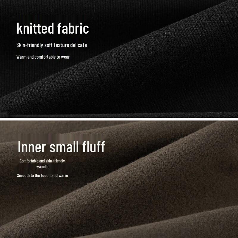 HLA Men's Thickened Elastic Waist Casual Winter Pants