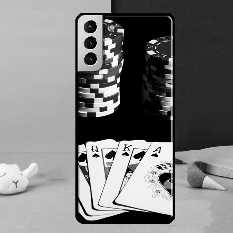 Las Vegas Casino Poker Phone Case For Samsung Galaxy S25 Ultra S24 S23 Ultra S9 S10 S20 S21 S22 Plus S24 FE Cover