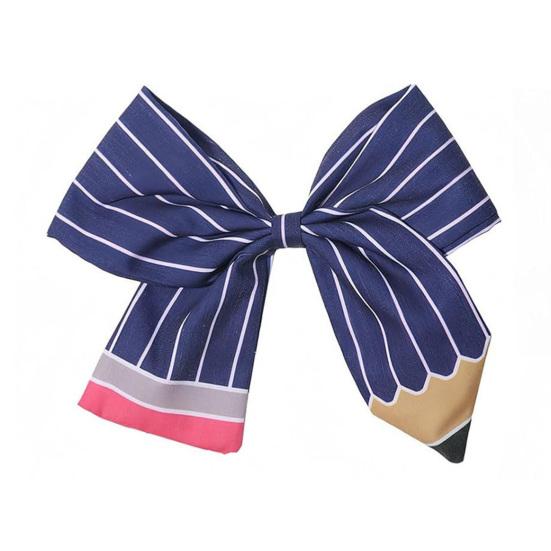 Women Hair Hoop Bright Yellow Pencil Design Bow Decor Hair Clip Back to School Student Teacher Hair Accessories