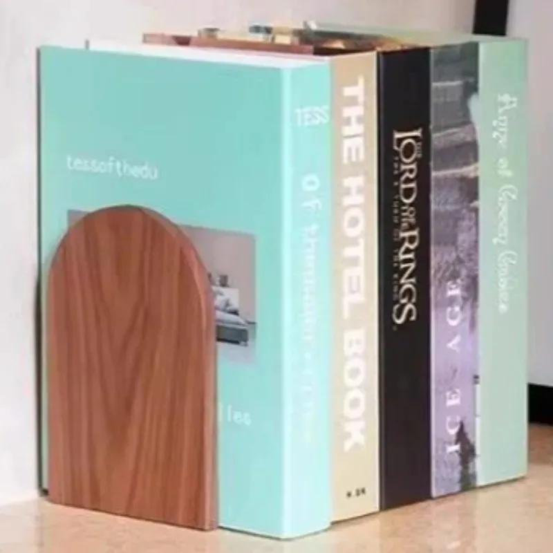 Creative Wooden Bookcases Vertical Table Divider Book Stand Desk Auxiliary Shelf Bookshelf Partition Desk Accessories Study Room