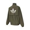 adidas Originals City Skate SS25 Moda Casual Semplice Versatile Giacca con Collo Alto Giacca da Uomo Verde Oliva JN1661