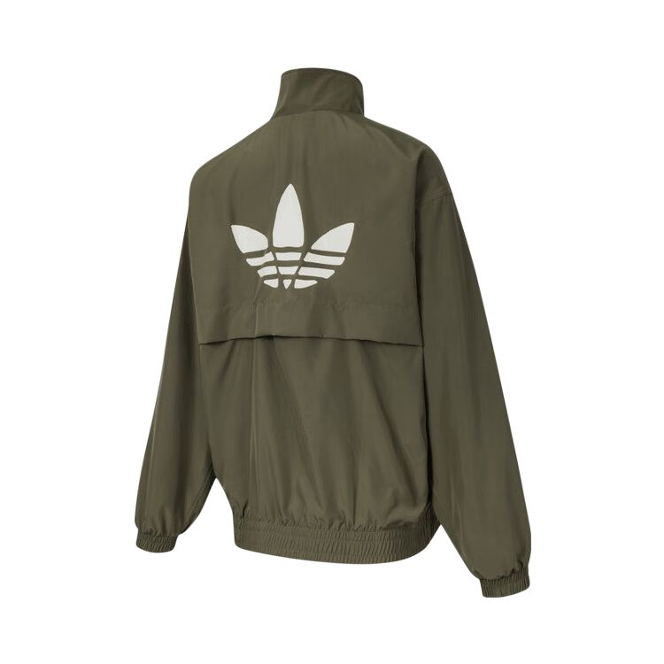 adidas Originals City Skate SS25 Moda Casual Semplice Versatile Giacca con Collo Alto Giacca da Uomo Verde Oliva JN1661