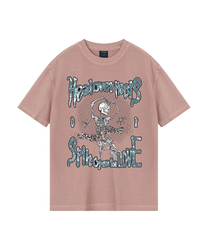WILDROCK Wild Head Over Heel Pigment Overfit Short Sleeve T-Shirt_5 Col