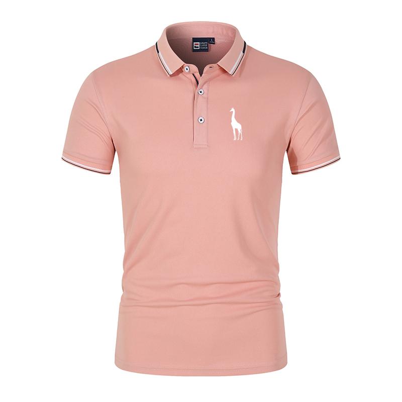 Printed 35% Cotton Men's Casual Solid Color Slim Fit Men's Polo Shirt New Summer Fashion Lapel Polo Shirt for Men