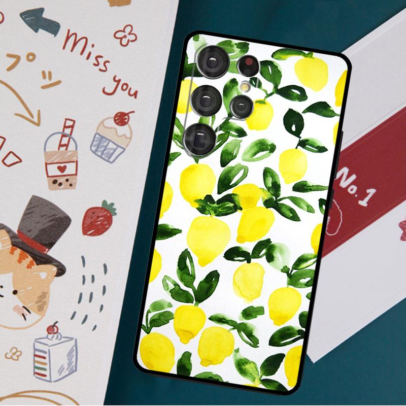

Чехол Summer Fruit Lemon для Samsung Galaxy S23 S21 S22 Ultra Plus S20 FE Note 20 Note 10 S8 S9 S10 Plus Galaxy S23