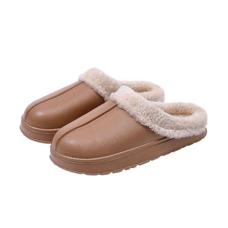Autumn and Winter New EVA Waterproof Thickened Bottom Cotton Mop Home Non-slip Warm Plush Cotton Slippers