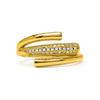 Ring - LUXENTER - Jedrac - 18K Yellow Gold - White Zirconia - Adjustable Size