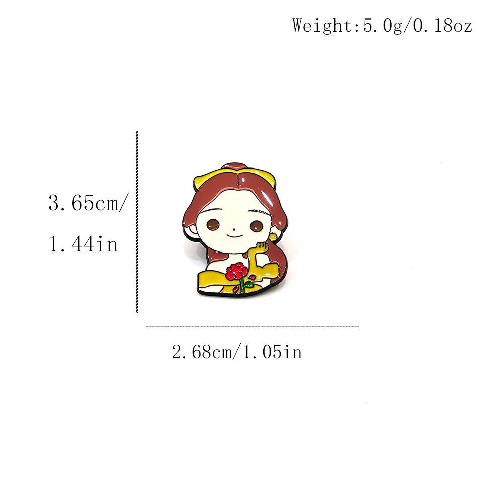 Adorable Anime Princess Brooch - Cute Cartoon Badge for Clothes & Bags
