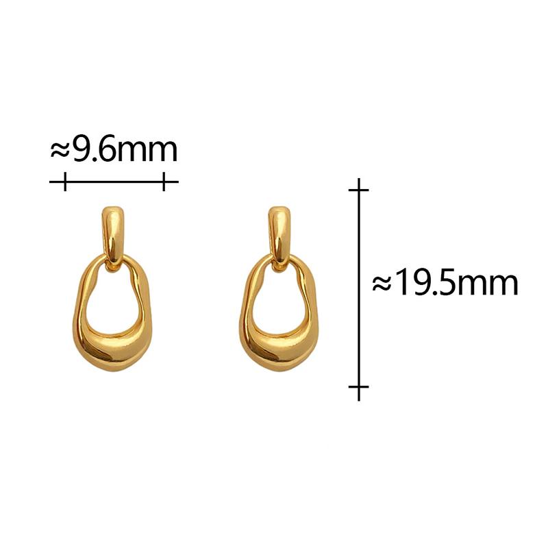 PONYKISS  Silver Hollow Water Drop Stud Earrings for Women Minimalist Trendy Fine  Personality Accessories