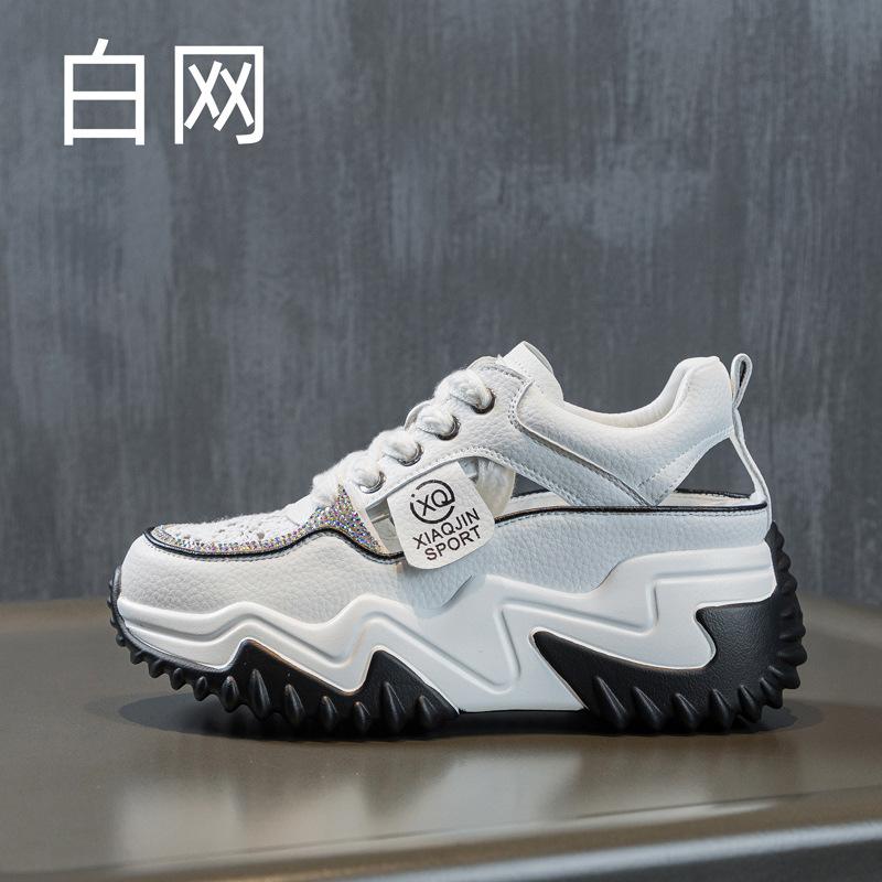 Summer Women's Shoes New Flat Bottom Heel Casual Dad Shoes Women's Mesh Shoes