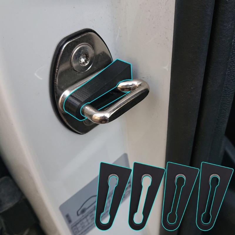 4 szt./zestaw grzechoczący skrzypiący dźwiękoszczelny głuchy bufor uszczelniający tłumik drzwi samochodowych tłumik dźwiękowy zamka drzwi tłumik bufor