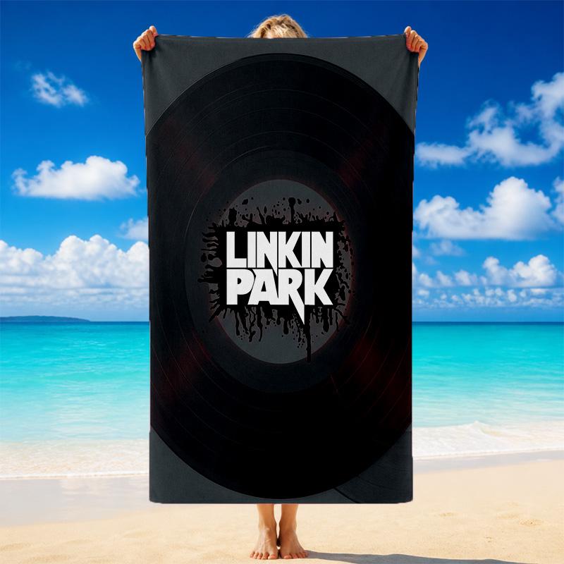 Linkin Park Print Microfiber Beach Towel Sand?Resistant Lightweight Towel For Swimming Outdoor Travel Use
