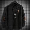 Chenille Sweater Men's Autumn and Winter New One-piece Velvet Soft Warm Top Plus Velvet Thickened Bottoming Sweater