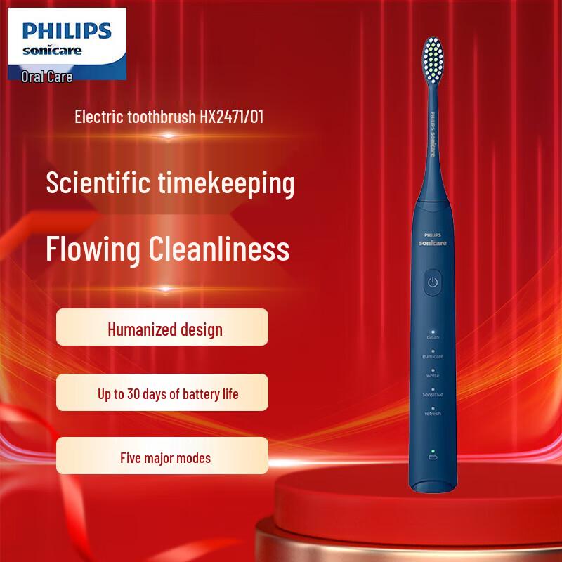 Philips HX2471/01 Sonic Electric Toothbrush Deep Blue