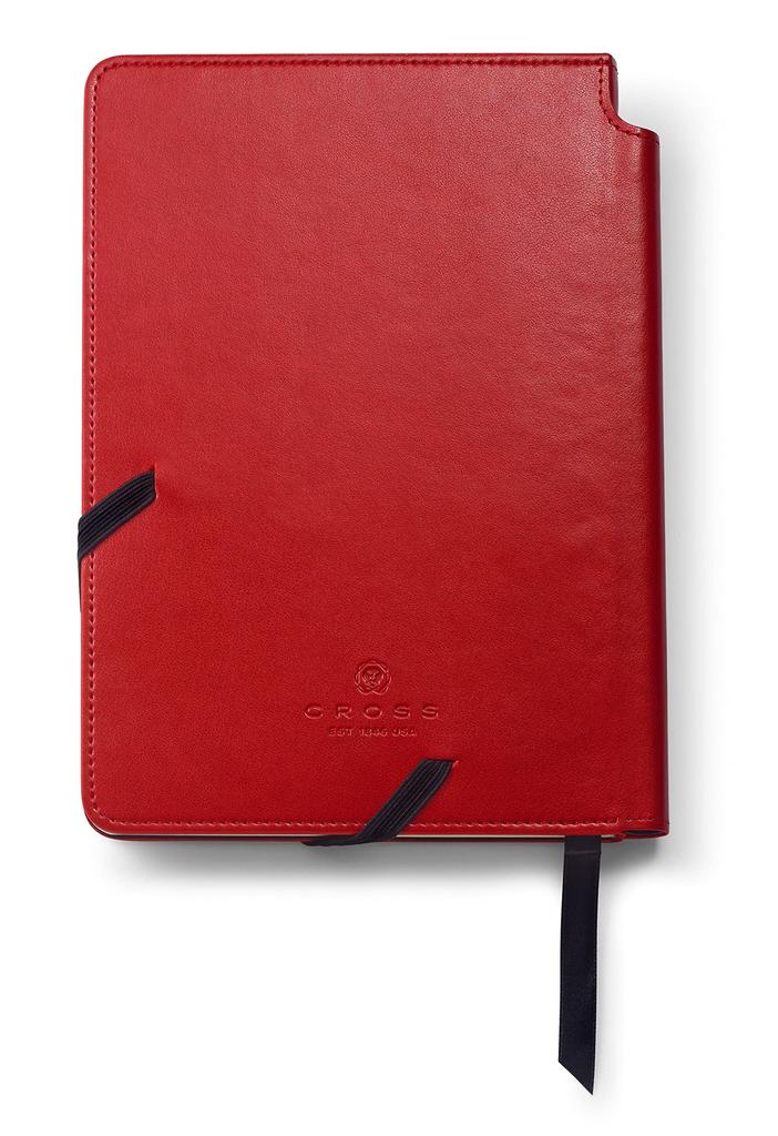 Official CROSS Journal Notebook, Horizontally Ruled, A5, Red, AC281-3M, Officially Imported