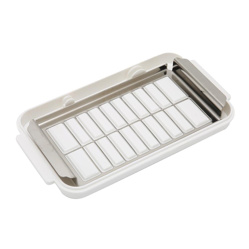 Transparent Cover Butter Slicer Cutter Stainless Steel Butter Dispenser Slicer Home Kitchen