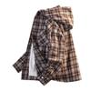Men's And Women's Loose, Casual And Trendy Printed Checkered Hooded Shirt Men's Long-sleeved Button-down Shirt Jacket