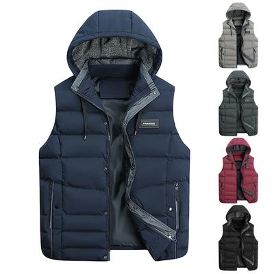 Men Casual Winter Warm Zipper Sleeveless Vest Jacket Coat Outwear Tops